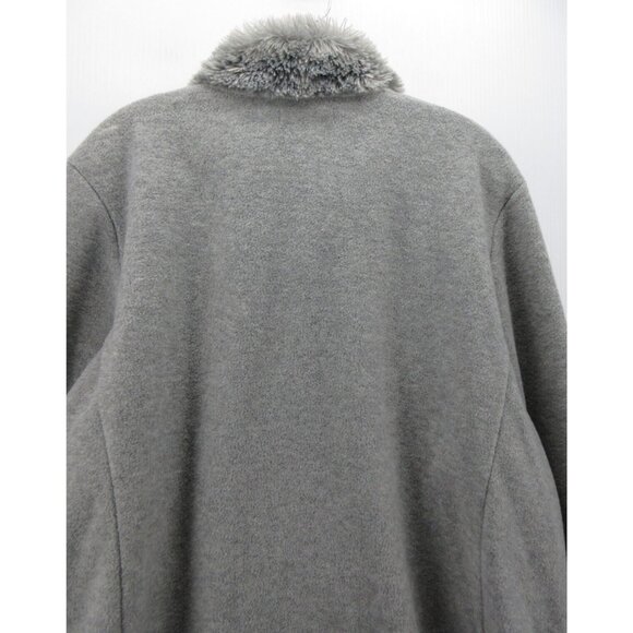 VINTAGE Susan Bristol Jacket 3X Plus Fleece Windbreaker Faux Fur Trim - Picture 8 of 11